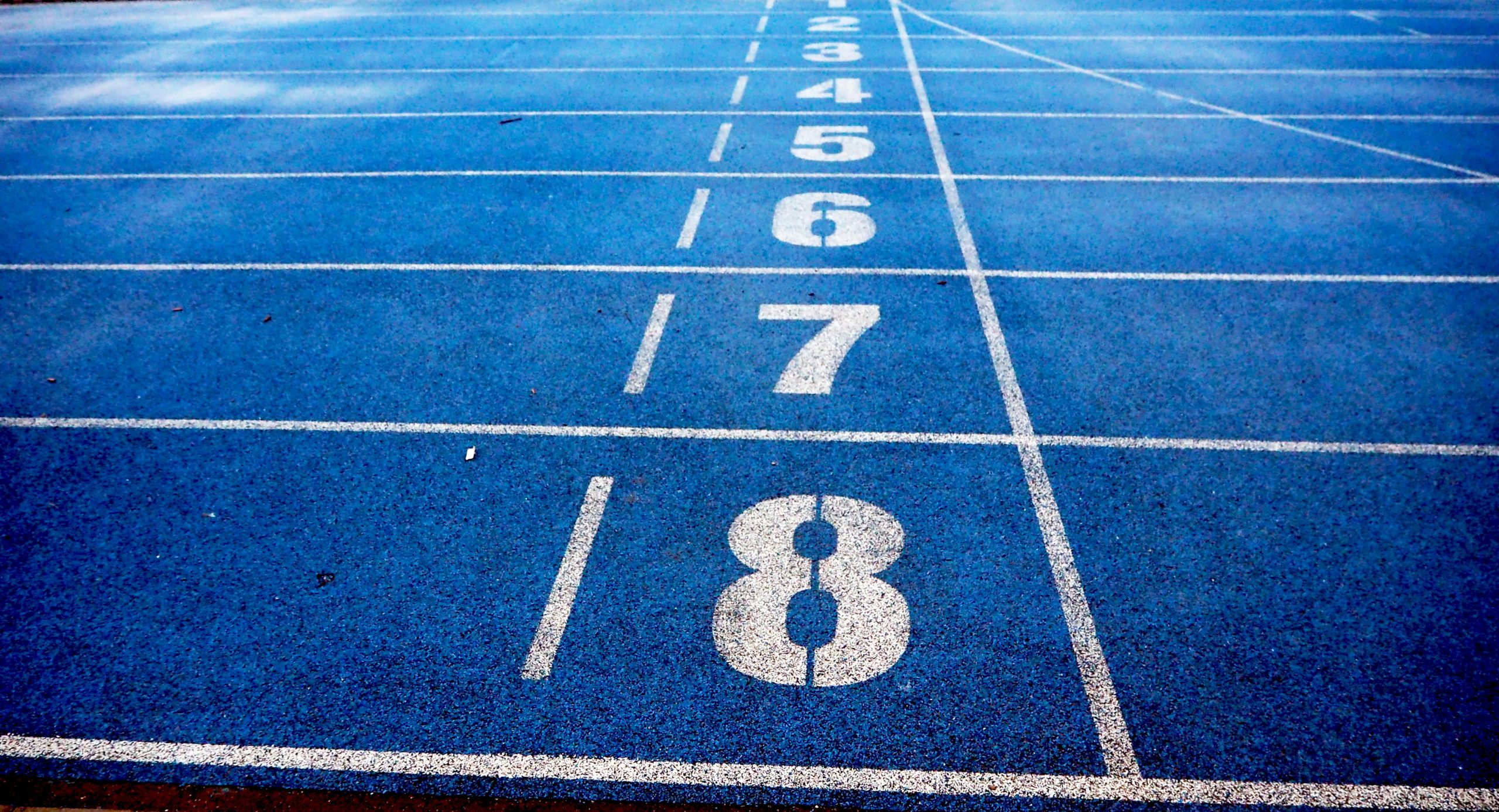 Una classica pista per gare di atletica leggera