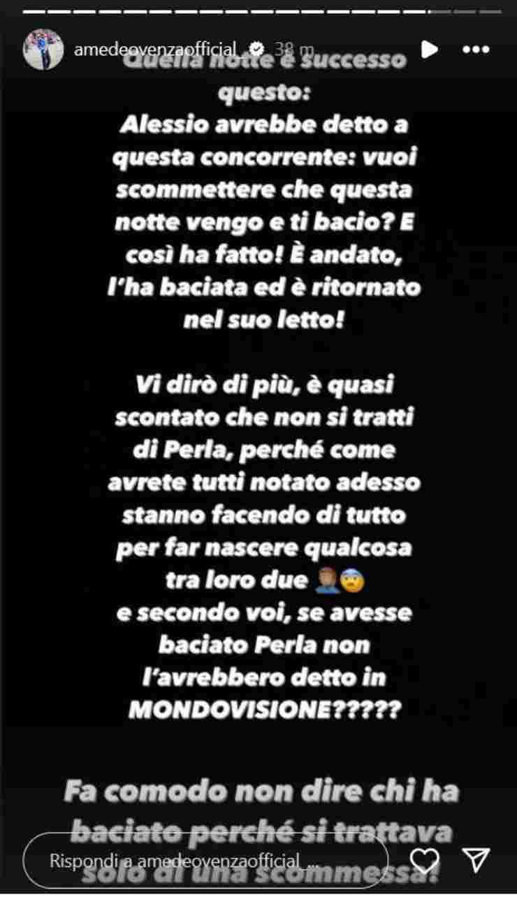 Alessio al Grande Fratello, l'indiscrezione di Amedeo Venza 